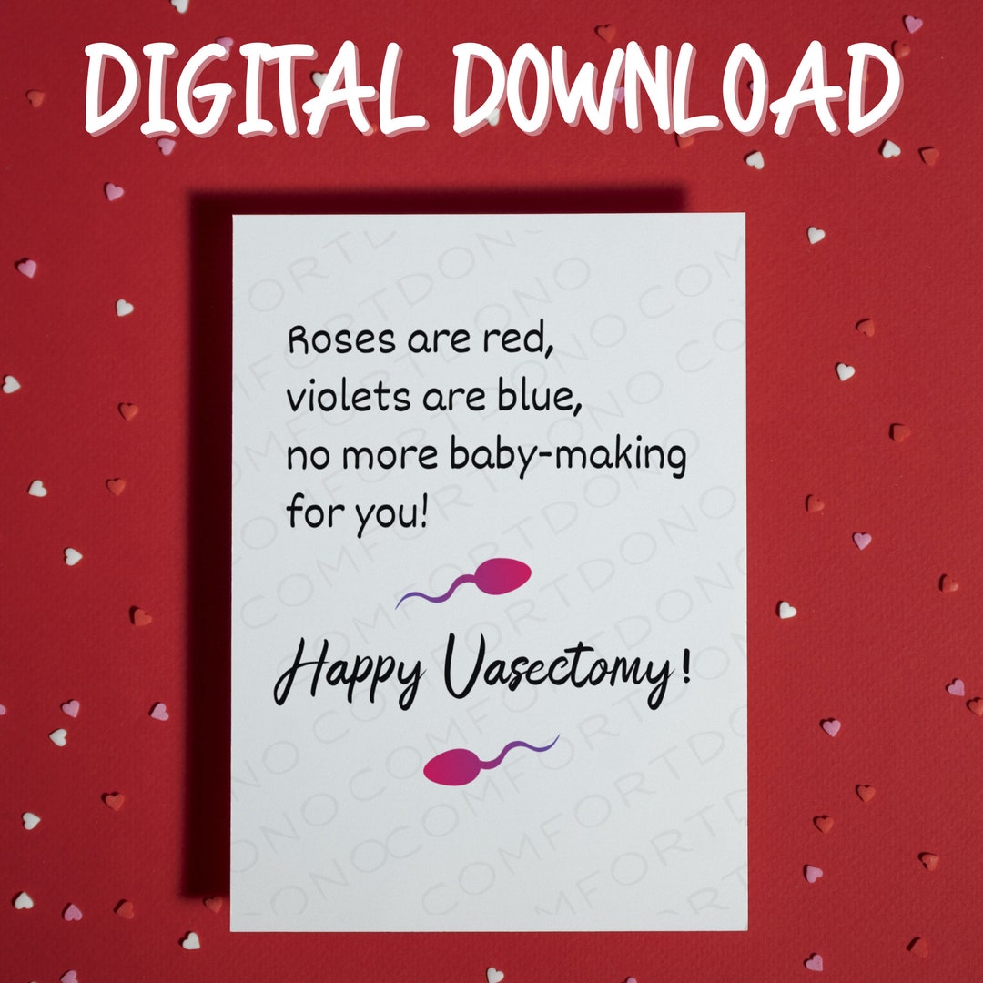 Vasectomy Card Greeting Card Printable Card Digital Download Card for ...