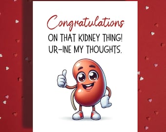 Funny Kidney Surgery Card Urine My Thoughts Get Well Recovery Support