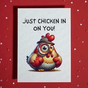 Lustig Get Well Geschenk für Sie oder Ihn Blanko Grußkarte Freundschaft Geschenk Ermutigung Humorvolle Karte Nur Huhn in auf Sie Post-Chirurgie Karte