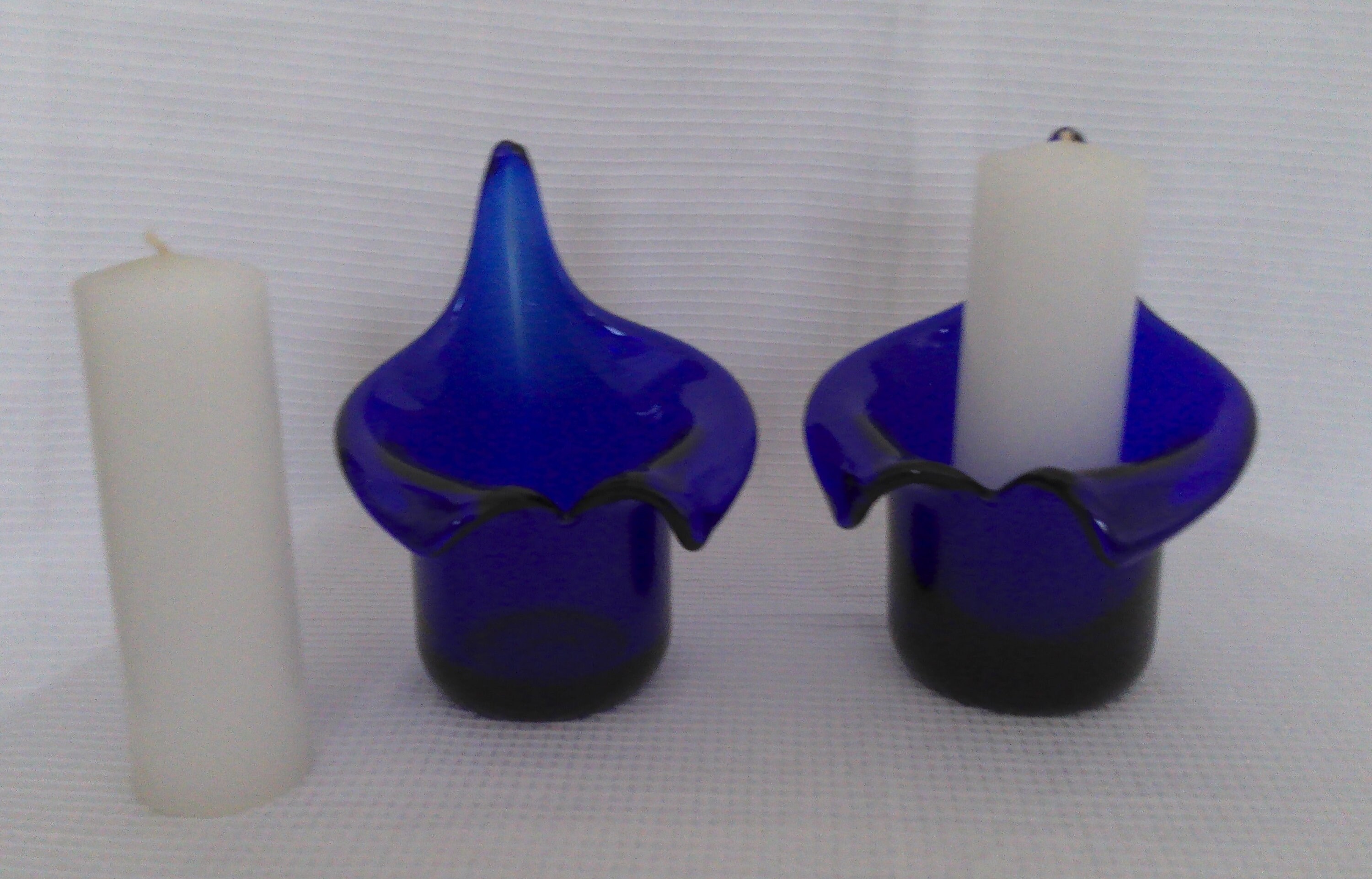 Vintage Cobalt Blue Candle Holders for 2 X 6 Etsy