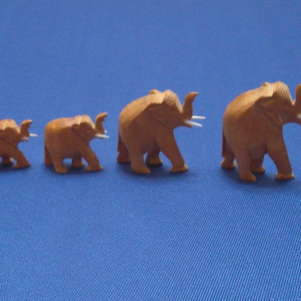 Elephants on Parade - Hand carved in India - 1980