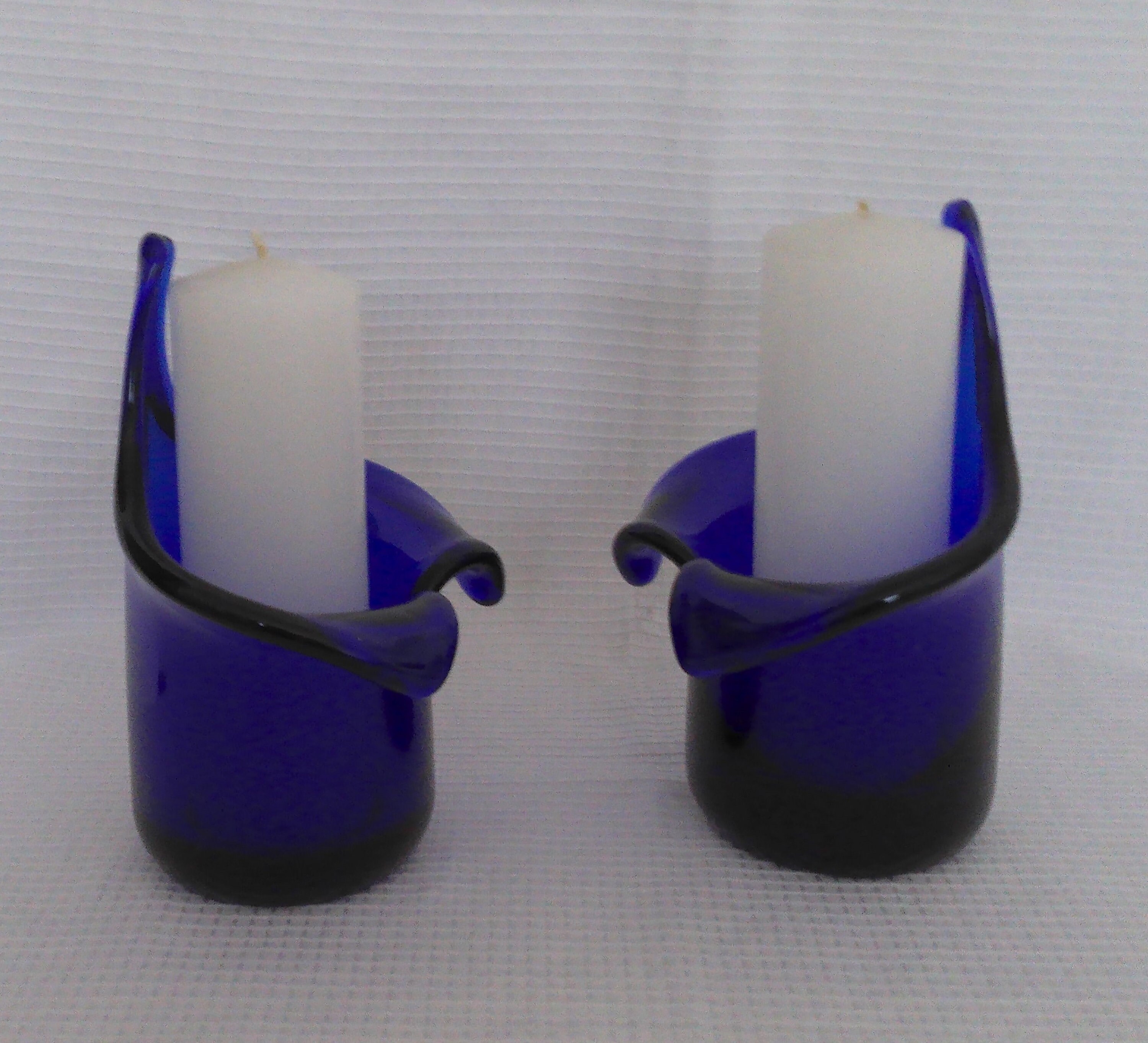 Vintage Cobalt Blue Candle Holders for 2 X 6 Etsy