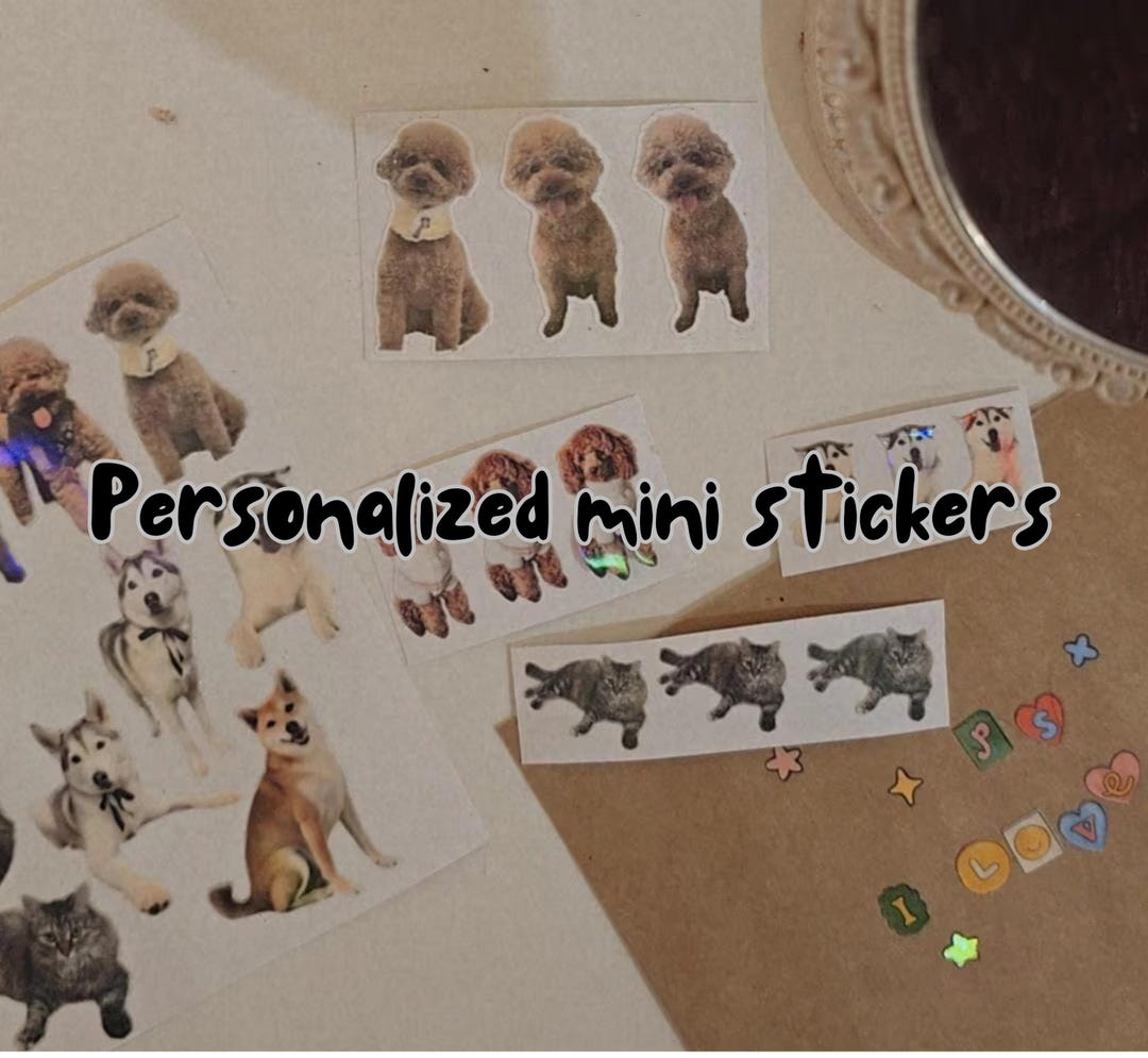 Pets Rectangular Note Sticker Personalized Pet Sticker | Premium Waterproof I Tiny Size to Bigger ...