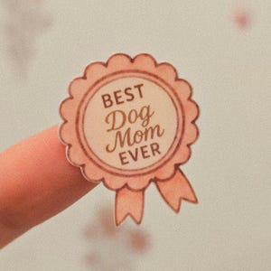 Conjunto de 3 - Adesivos de Melhor Mãe de Cachorro de Todos os Tempos | Estilo Aquarela | Presente para Mãe | Presente de Dia das Mães | Sentimental Único Boho Divertido Fofo Bonito