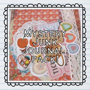 Mystery Junk Journal-voorraadpakket 20+ items | Handtas | Collageset | Jacht op avonturiers | Verrassingsdoos | Willekeurige bundel Y2K-plakboek girlie me