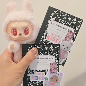 Mini cuaderno de composición / Perfecto para tomar notas, crear diarios, fanzines, diarios basura, álbumes de recortes y más / Kawaii School 90s Vintage Fun Hobby
