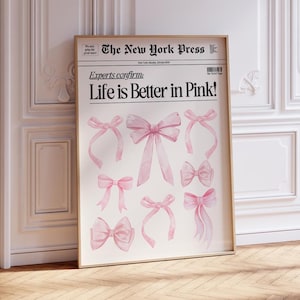 Retro Coqueta Rosa Imprimible Cartel Estética Apartamento Decoración Moda Impresión Dormitorio Cartel Pared Arte Balletcore chica habitación impresiones digitales