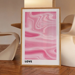 Pink gradient Love Aura Printable digital download wall art college dorm decor celestial trendy eclectic aesthetic gallery digital download