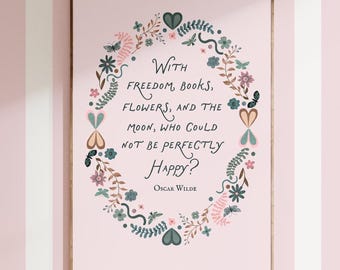 Book Quote Print: Oscar Wilde Printable Wall Art (Digital Download)