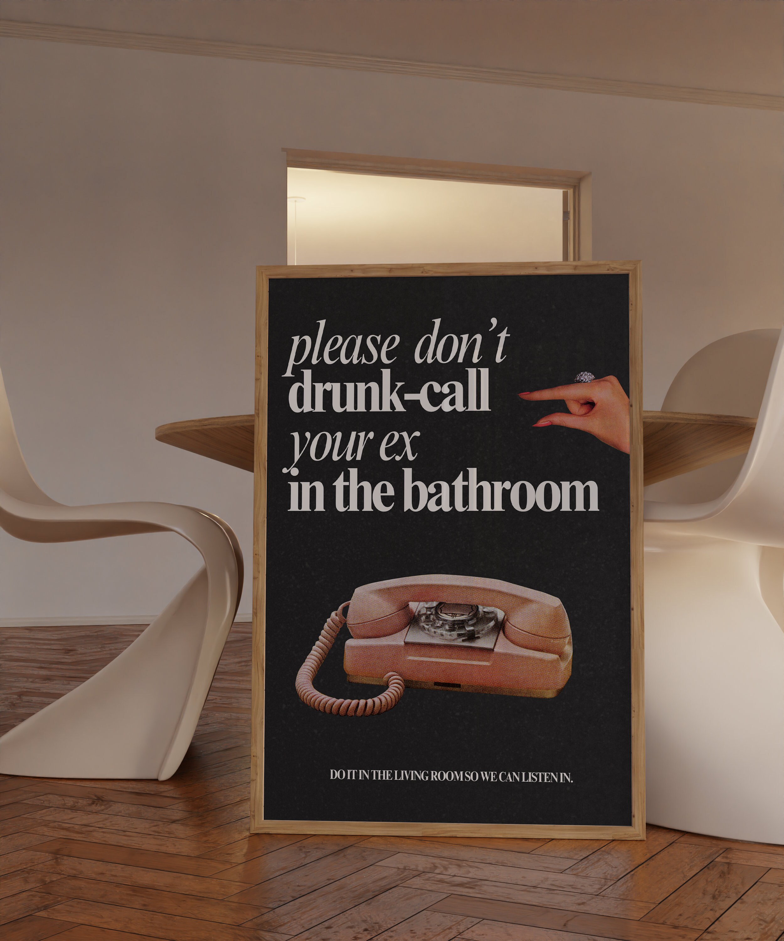 Vintage Retro Art Print for Bathroom Funny Quote Poster Funky Unique ...