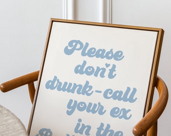Bathroom art print DUO funny quote for college dorm apartment blue aesthetic poster instant digital download wall gallery girly posters