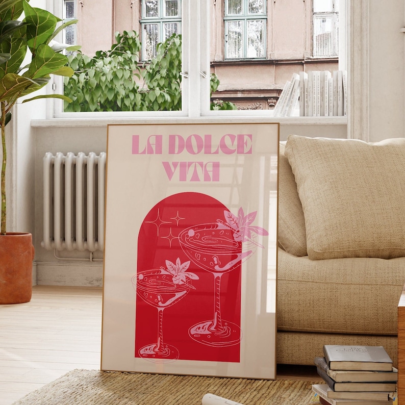 La Dolce Vita Art Print Wall Poster Instant Digital Download Trendy ...