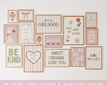 Sage Pink Nursery Prints Set: Boho Scandi Wall Art (Digital Download