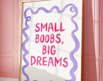 Trendy Pink & Purple Retro Apartment Print: Watercolor Wall Art (Digital Download)