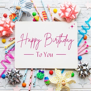Custom Birthday Card | Personalized Happy Birthday Card | Handmade Greeting Card for Him, Her, Friend | Funny or Sweet Birthday Message