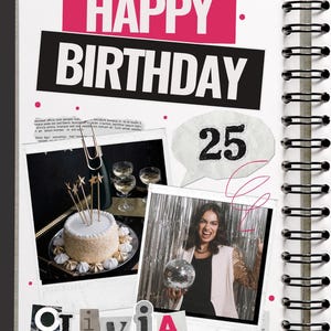 Tarjeta de cumpleaños personalizada / Tarjeta de feliz cumpleaños personalizada / Tarjeta de felicitación hecha a mano para él, ella, amigo / Mensaje de cumpleaños divertido o dulce