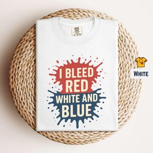 I Bleed Red White Blue T-Shirt | Fourth of July Shirt, Unisex Tee, Summer BBQ Top, Beer Lover Gift, Festive Apparel