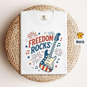 Freedom Rocks T-Shirt | Fourth of July Shirt, Unisex Tee, Summer BBQ Top, Beer Lover Gift, Festive Apparel