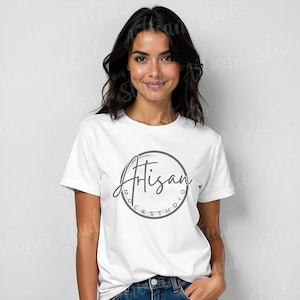 White Bella Canva 3001 T-shirt Mockup: Oversized Fit (Digital Download)