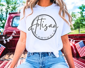 4. Juli Shirt Mockup: Bella Canvas 3001, Bunt und Bunt