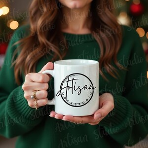 Mug Mockup | 11 oz. Ceramic Mug Mockup | Cozy Mug Mockup | White Coffee Mug Stock Photo | Ceramic coffee cup mockup