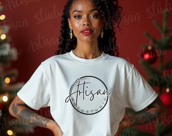 White Bella Canvas 3001 T-shirt Mockup (Digital Download)