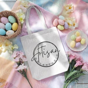 Easter Tote Bag Mockup: Canvas Spring/Summer Mock (Digital Download)
