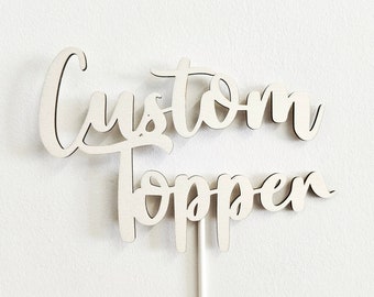Personalised Cake Topper | Submit your own words | 3mm Wood
