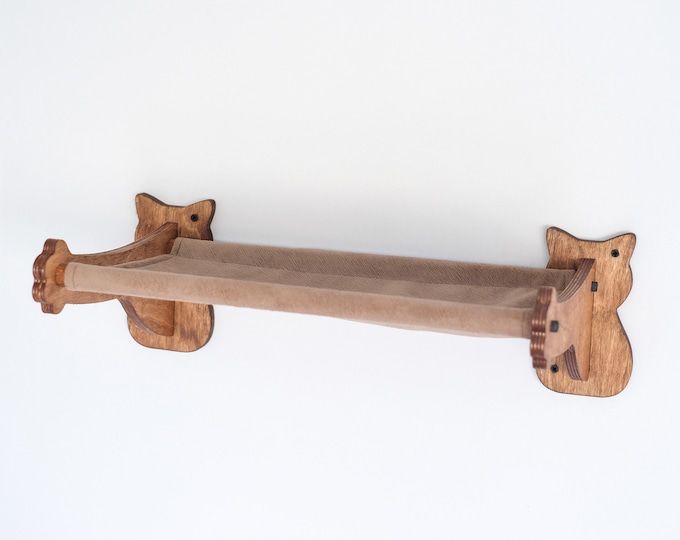 Wooden Cat Hammock, Wall Mounted Bed, Birch Plywood Furniture, Modern House
