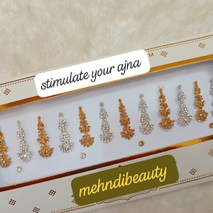16 face and body Golden and Silver long Bindis,stone bindi,Marriage bindi,party wear bindi,all function bindi