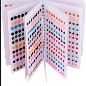 960 Simple Plain Round Multicolor kumkum sticker Bindis Spiral Bindi Booklet for woman ( BIG SIZE 4mm-7mm)