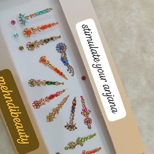 Multicolor  Gemstone Bindi for Festivals & Beauty - Ethnic Head Jewelry Adornments, Handcrafted Elegance that Shines.&#39;&#39;