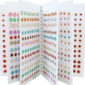 960 Pastelcolor runde Gesicht Bindis Buch,India Bindis,Braut Bindis,Velet Binidis Stickers,Plain Bindis/selbstklebende Aufkleber