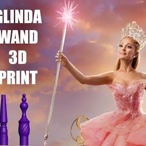 Varita de Glinda Wicked, archivos digitales para impresión 3D, dos partes relevantes para la película + una gratis