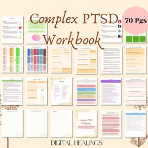Livro de exercícios CPTSD: livro de exercícios complexo de PTSD, trabalho para autodomínio e cura, trauma infantil, rastreadores, autocompaixão, autoajuda