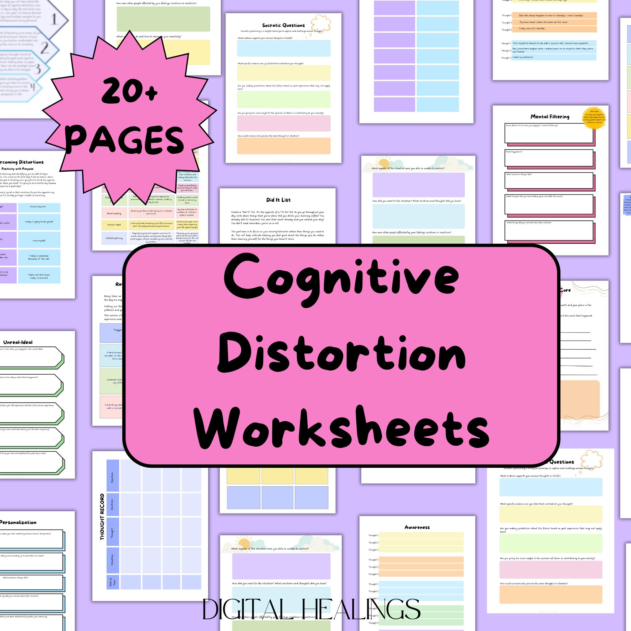 Cognitive Distortions Worksheets Thinking Errors Cognitive Defusion Cognitive Distortions Worksheets Thinking Errors Cognitive Defusion