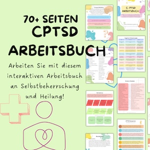 Komplexes PTSD Arbeitsbuch, Arbeit an Selbstbeherrschung und Heilung, Kindheitstrauma, Tracker, Selbstmitgefühl, Selbsthilfe