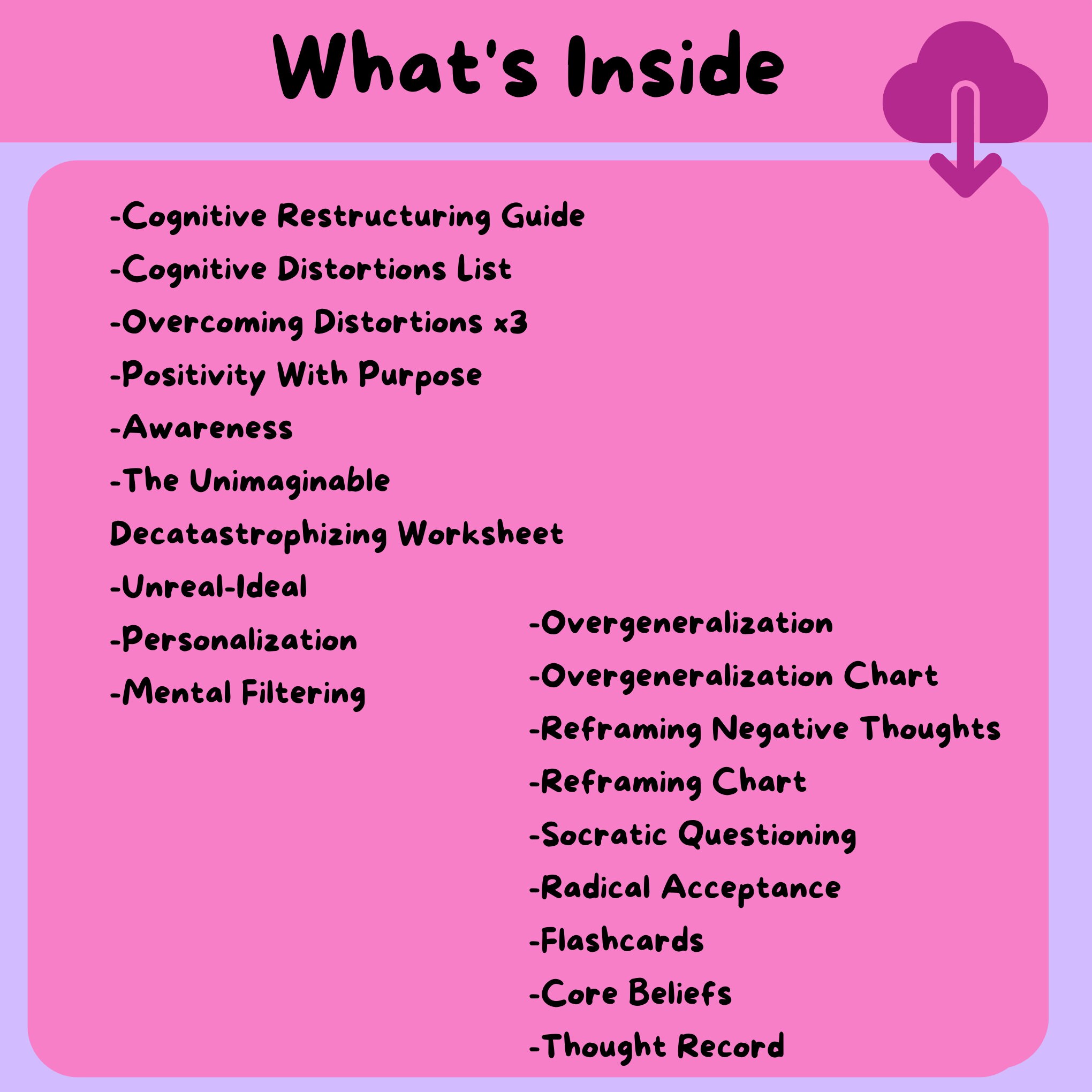 Cognitive Distortions Worksheets Thinking Errors Cognitive Defusion Cognitive Distortions Worksheets Thinking Errors Cognitive Defusion