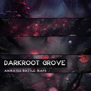 D&D Darkroot Grove Animated Battlemaps Pack, Dungeons and Dragons digitale gevechtskaarten, Roll20 Battlemap, Foundry DnD-kaarten