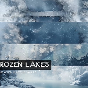 D&D Frozen Lakes Animierte Maps, Dungeons and Dragons Digitale Maps, Roll20 Map, druckbare DnD Maps
