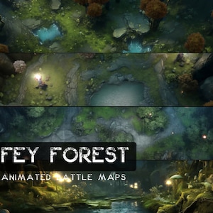 D&D Fey Forest Animierte Maps, Dungeons and Dragons Digitale Maps, Roll20 Map, Gießerei DnD Maps