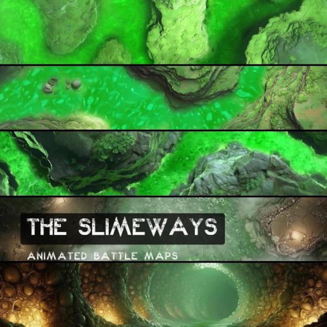 D&D the Slimeways Animated Battlemaps Pack, Dungeons and Dragons ...