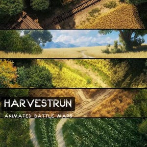 D&D Harvestrun geanimeerd Battlemaps Pack, Dungeons and Dragons digitale gevechtskaarten, Roll20 Battlemap, Foundry DnD-kaarten