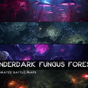 D&D Underdark Fungus Forest Animierte Maps, Dungeons and Dragons Digitale Maps, Roll20 Map, Gießerei DnD Maps