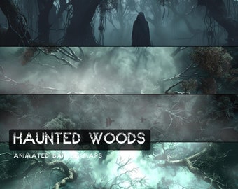 D&D Haunted Woods geanimeerde Battlemaps Pack, Dungeons and Dragons digitale gevechtskaarten, Roll20 Battlemap, Foundry DnD-kaarten