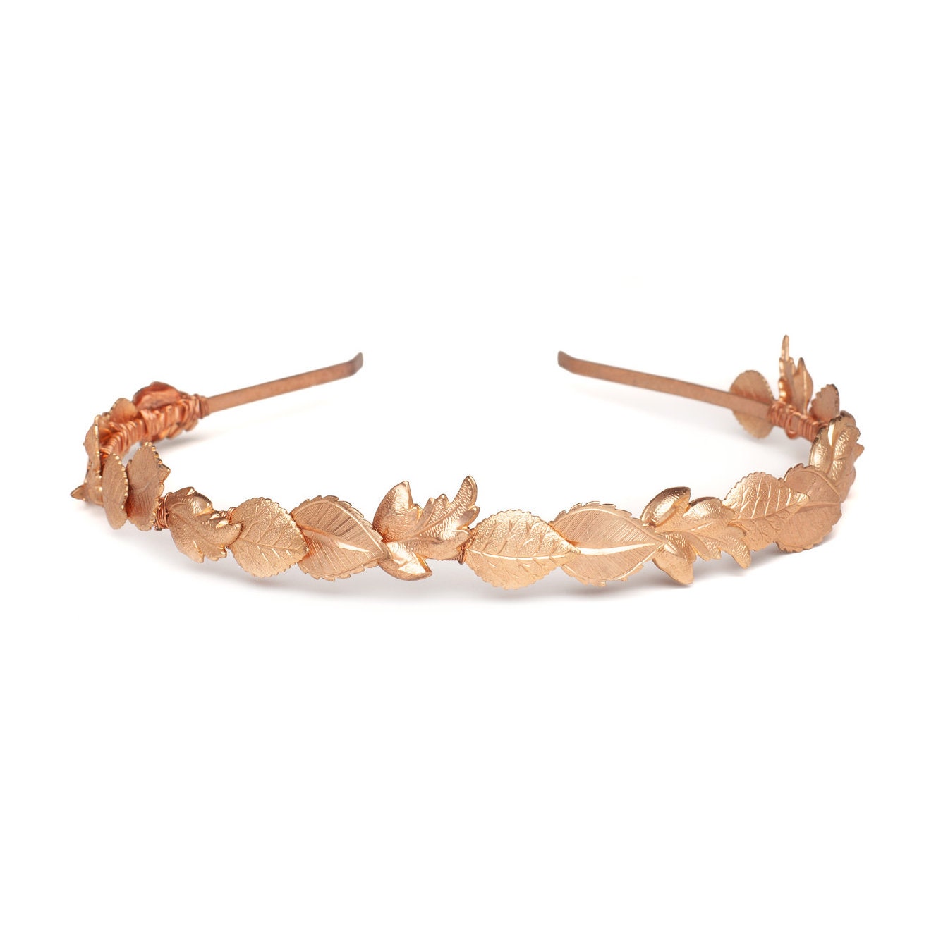 Rose Gold Leaf  Cz Headband Twig Branches Headband – Avigail Adam main image 4