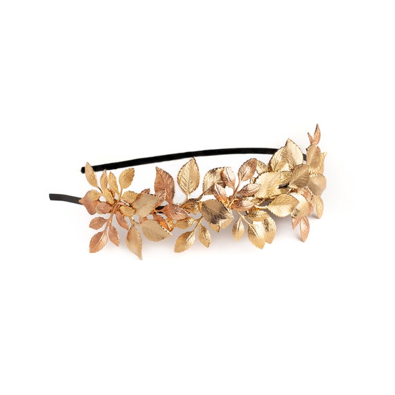 Gold Colored Leaf Headband Amazon.com : Unicra Gold Leaf Hair Vine Greek Goddess Hair  main image 2