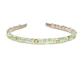 NEW Handmade Embellished
Coastal Beach Beaded Headband Beaded Mermaid Headband, Coastal Crystal Bridal Crown  main image 2