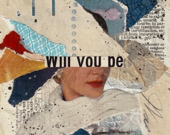 Fine art print "What will you be today?" | Analog collage | Giclee print of fine art collage | Wall art, home decor, unique art