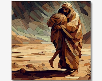 Prodigal Son Art Print | Christian Wall Decor | Biblical Artwork, Inspirational Jesus Parable of Forgiveness